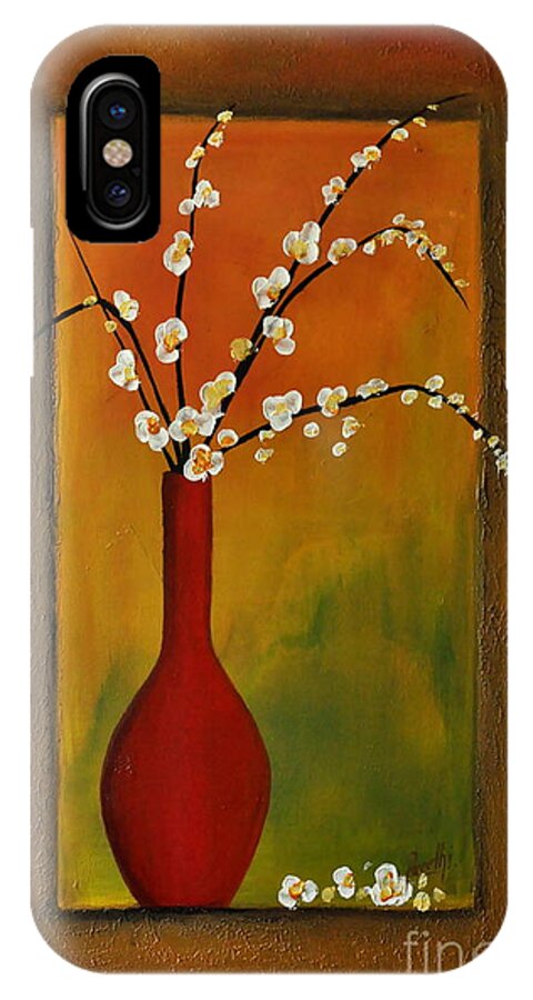 Flowers iPhone X Case featuring the painting Elegant Bouquet by Preethi Mathialagan