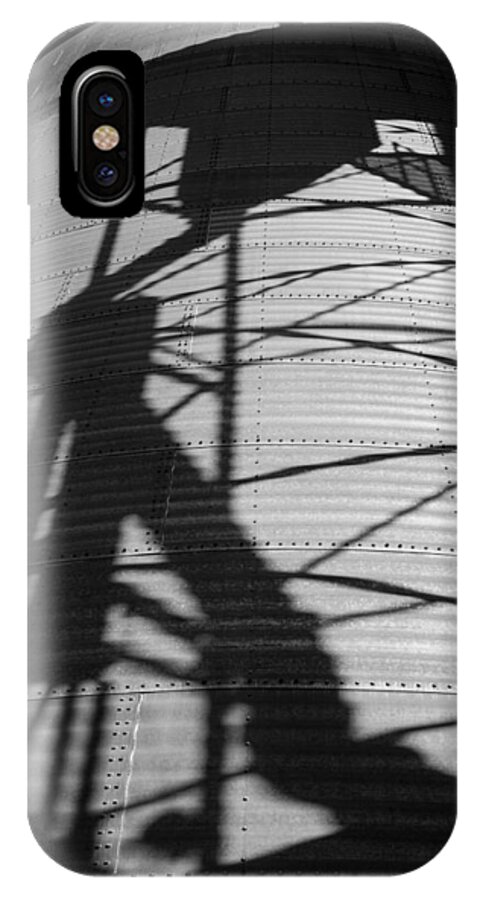 Silo iPhone X Case featuring the photograph Elevator Shadow by Paul DeRocker
