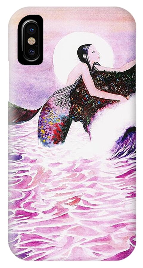 Ocean iPhone X Case featuring the painting Empress of the Sea by Frances Ku