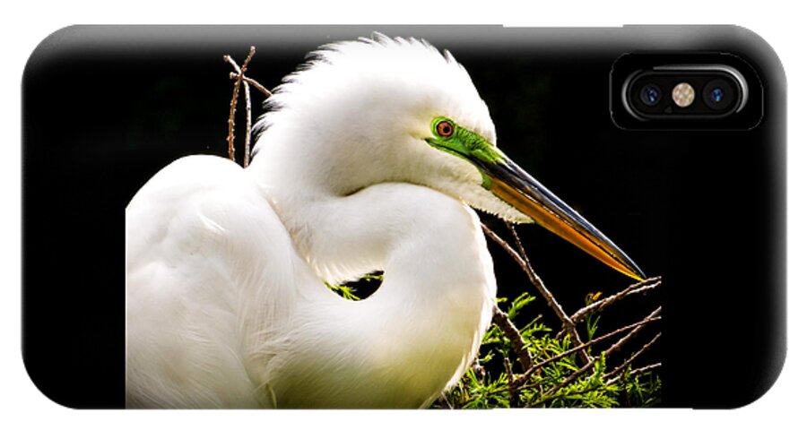 White Egrets iPhone X Case featuring the photograph ESSENCE of BEAUTY by Karen Wiles