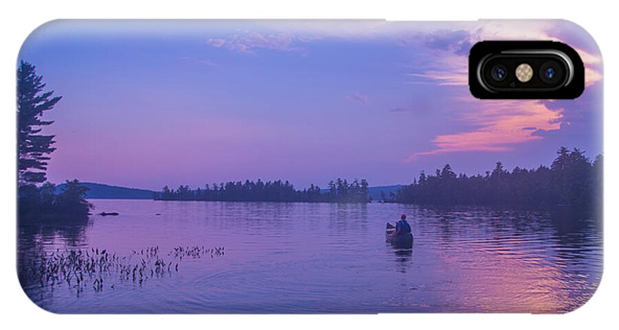 Maine iPhone X Case featuring the photograph Evening Canoeing by Alana Ranney