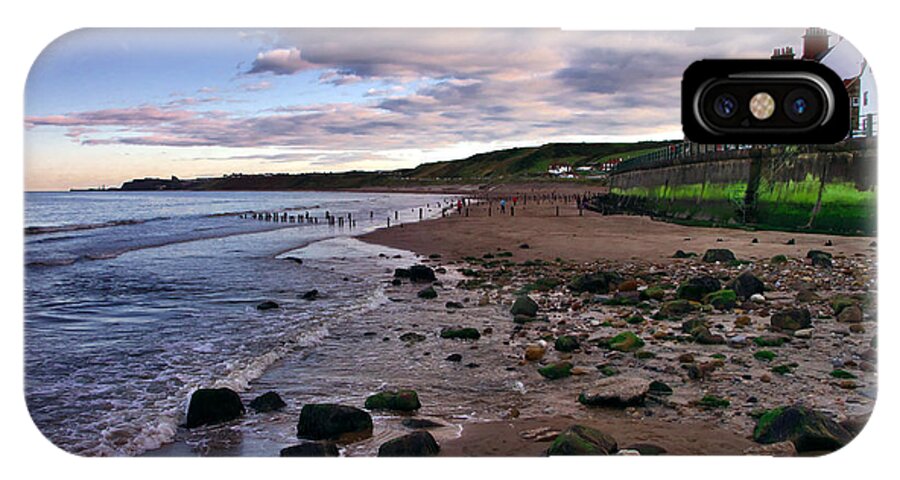 Sandsend iPhone X Case featuring the photograph Evening on Sandsend Beach Yorkshire by Martyn Arnold
