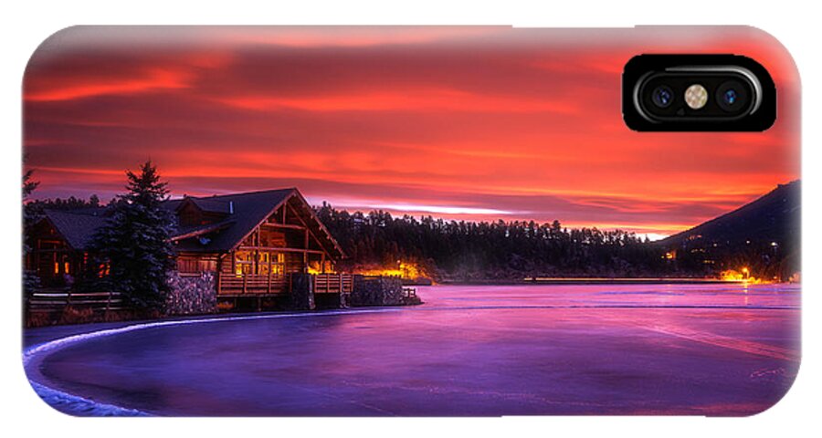 Sunrise iPhone X Case featuring the photograph Evergreen Lake Sunrise by Darren White