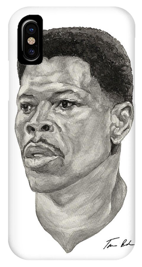 Patrick iPhone X Case featuring the painting Ewing by Tamir Barkan