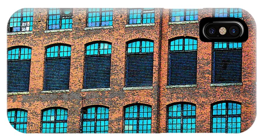 Fine Art iPhone X Case featuring the photograph Factory Windows by Rodney Lee Williams