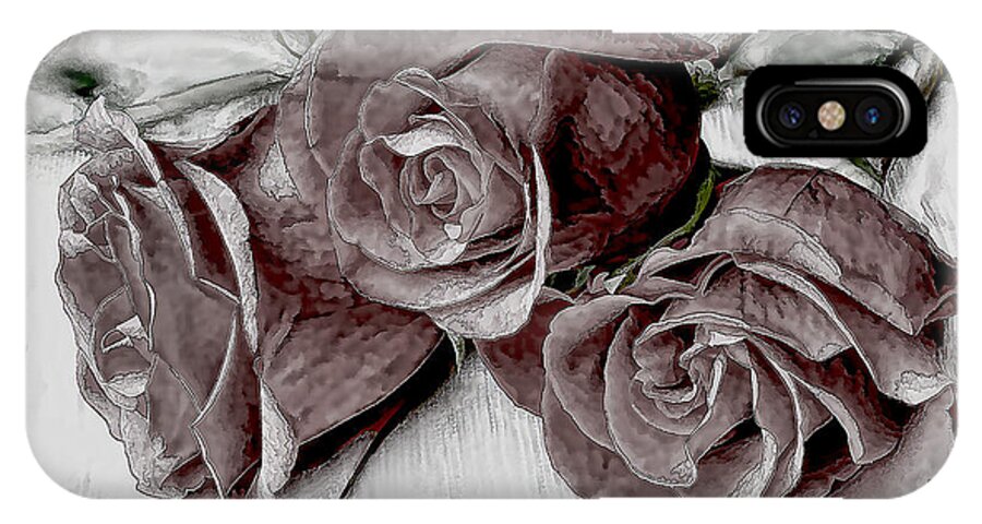 Roses iPhone X Case featuring the photograph Faded Love by Bonnie Willis