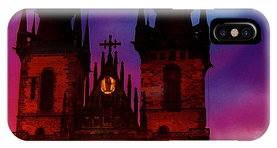 Czechoslovakia iPhone X Case featuring the digital art Fairy Tale Castle Prague by Femina Photo Art By Maggie