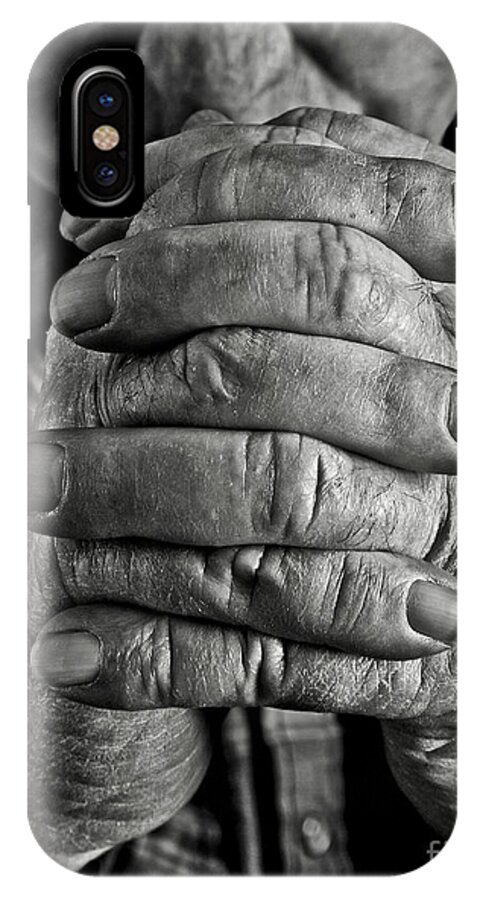 Pray iPhone X Case featuring the photograph Faithful Hands by Pattie Calfy