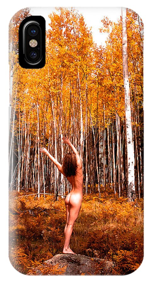 Aspen iPhone X Case featuring the photograph Fall Nude - Aspen 1 by Scott Sawyer