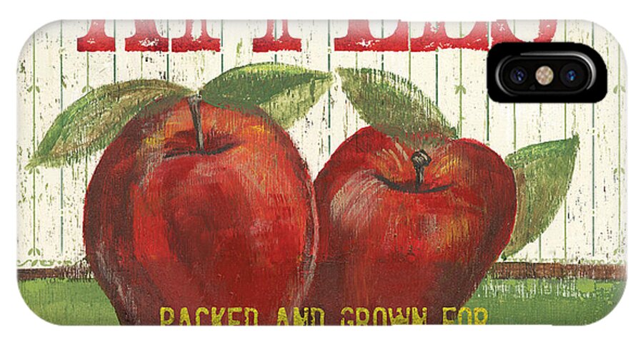 #faatoppicks iPhone X Case featuring the painting Farm Fresh Fruit 3 by Debbie DeWitt