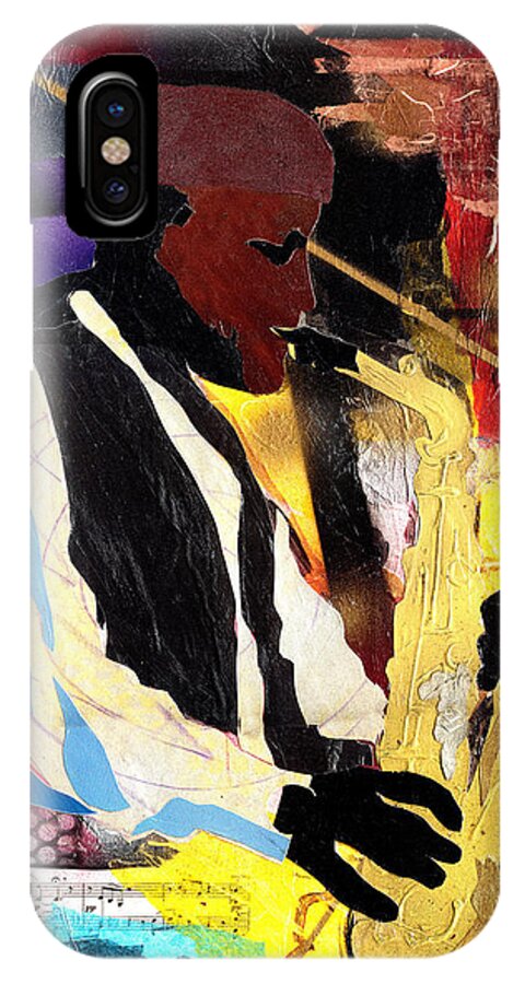 Everett Spruill iPhone X Case featuring the painting Fathead Newman by Everett Spruill