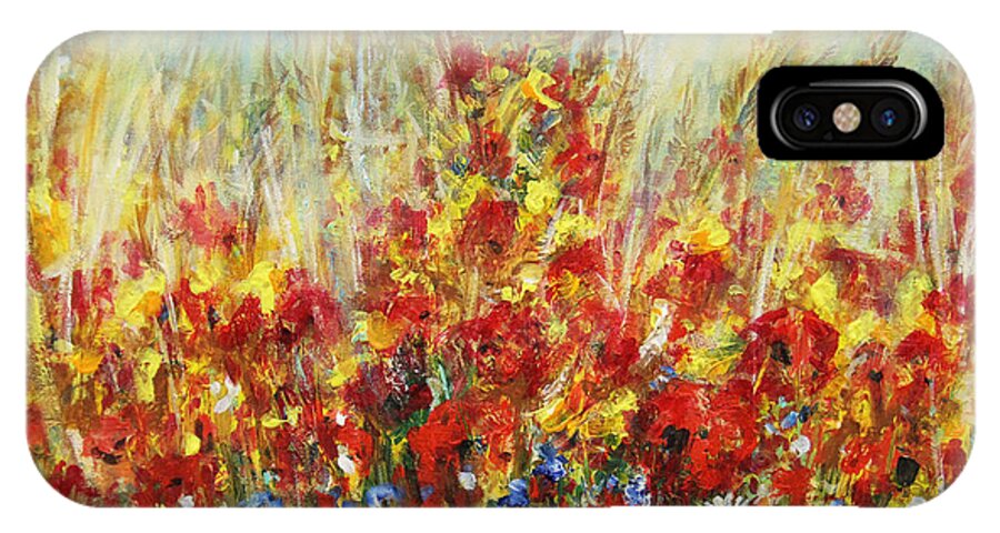 Fields Of Dreams Ii iPhone X Case featuring the painting Fields Of Dreams II by Dariusz Orszulik