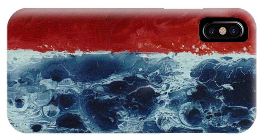 Painting iPhone X Case featuring the painting Fire and Water by David Neace CPX
