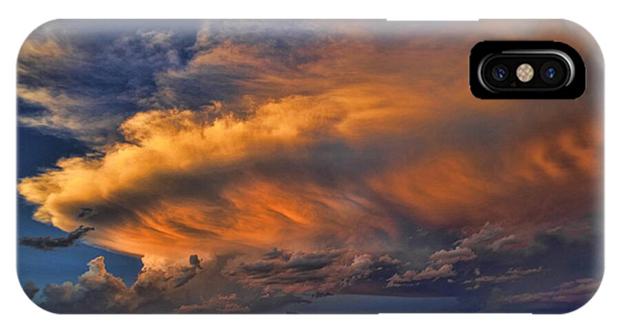 Fire In The Sky iPhone X Case featuring the photograph Fire in the Sky by Karen Slagle
