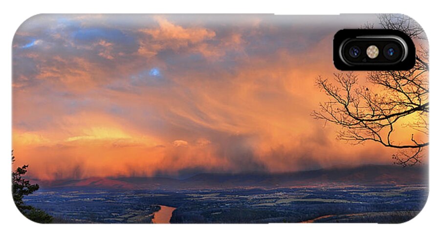Sunset iPhone X Case featuring the photograph Fire In The Sky by Lara Ellis