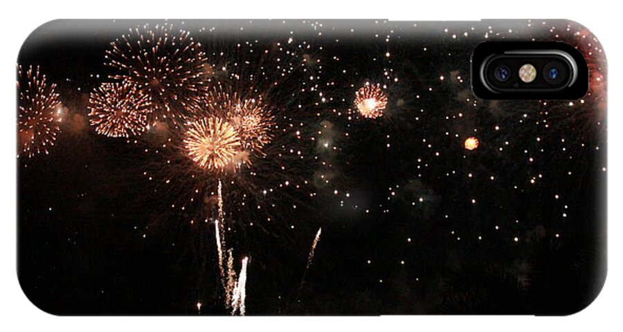 Fire Work Display iPhone X Case featuring the photograph Fire work Display by Debbie Cundy