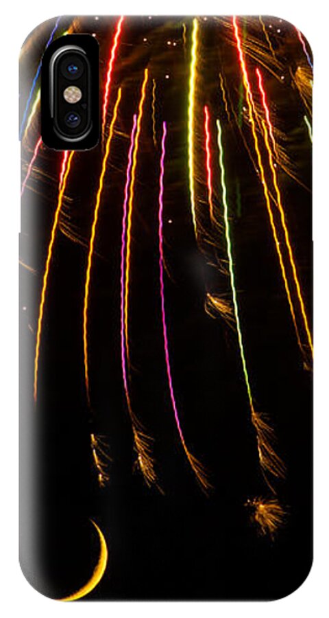 Art iPhone X Case featuring the photograph Firework Indian Headdress by Darryl Dalton