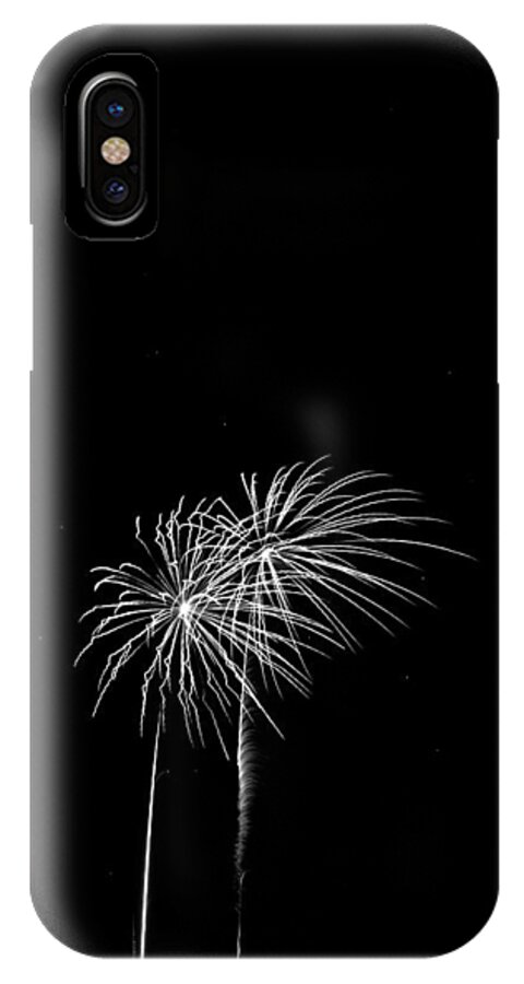Addison Kaboom iPhone X Case featuring the photograph Firework Palm Trees by Darryl Dalton