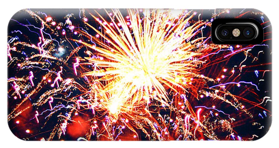 Fireworks iPhone X Case featuring the photograph Fireworks by Kara Stewart