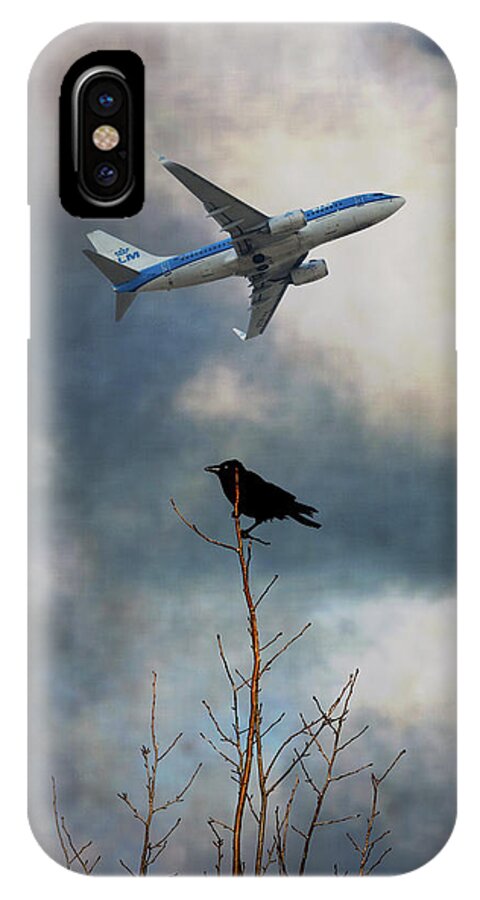 Retro iPhone X Case featuring the photograph Flight by Steve Ball