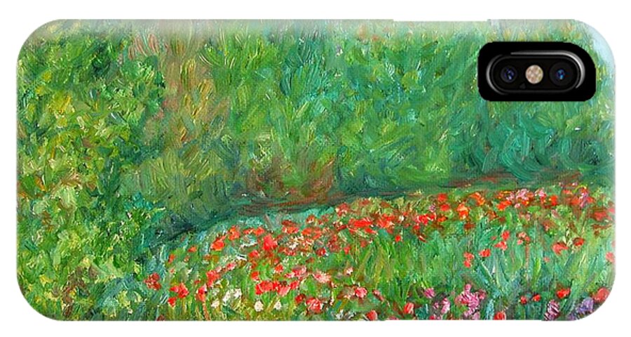Blue Ridge Paintings iPhone X Case featuring the painting Flower Field by Kendall Kessler