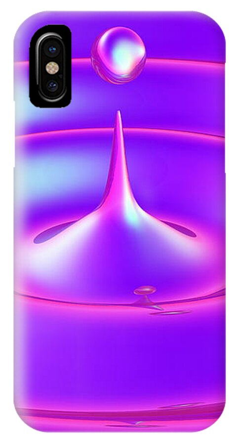 Fluid iPhone X Case featuring the digital art Fluidum 3 by Andreas Thust