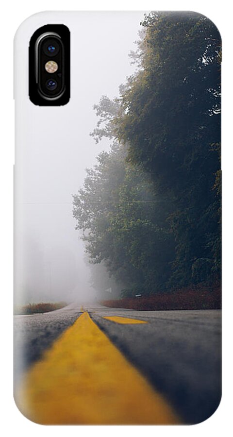 Fog iPhone X Case featuring the photograph Fog on Highway by Amber Flowers