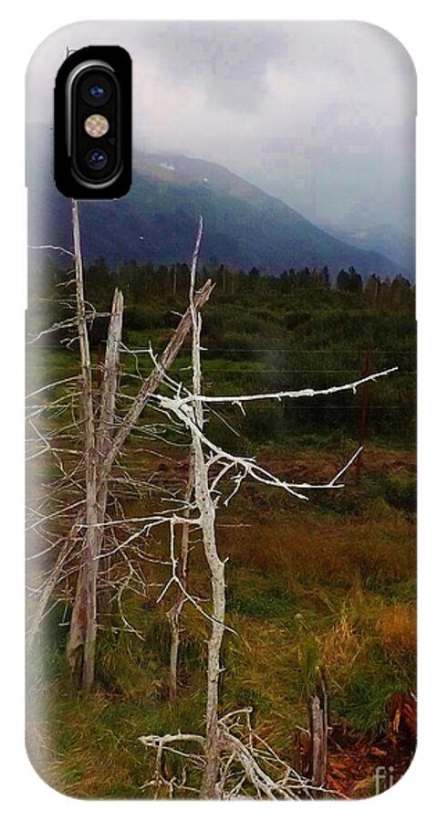 Alaska iPhone X Case featuring the photograph Fog rolling in over mountains by Brigitte Emme