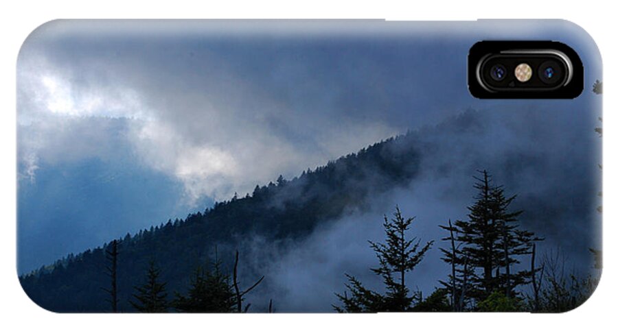 Fog iPhone X Case featuring the photograph Fog Rolling Over Mountains by Nancy Mueller