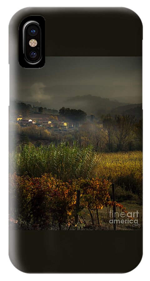 Airy iPhone X Case featuring the photograph Foggy Tuscan Valley by Prints of Italy