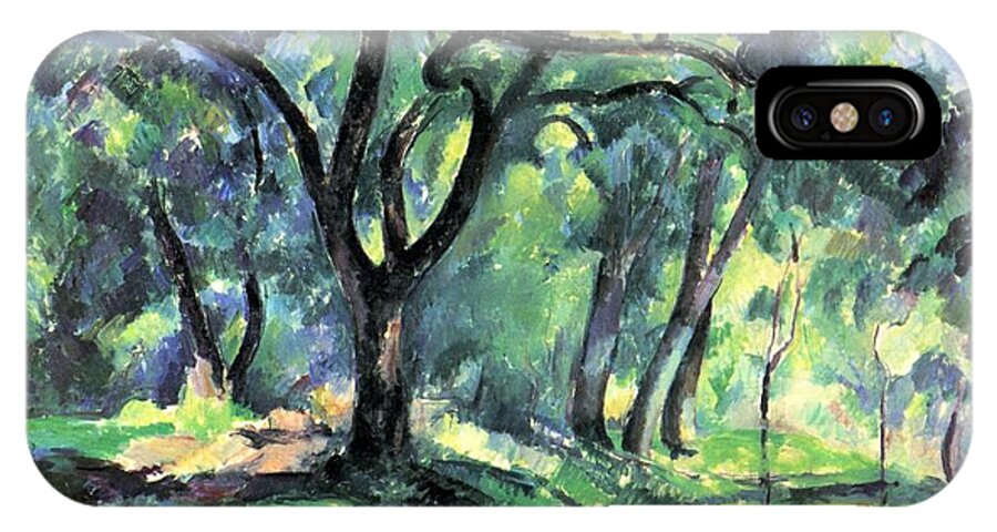 Cezanne iPhone X Case featuring the painting Forest by Pam Neilands