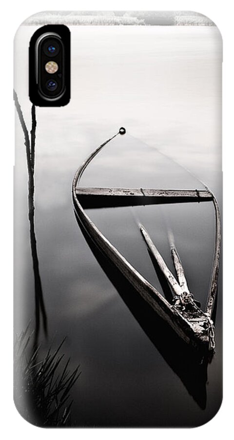 Boats iPhone X Case featuring the photograph Forgotten in time by Jorge Maia