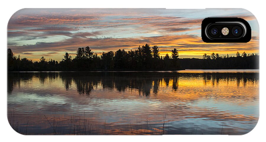 Sunrise iPhone X Case featuring the photograph Fortune Lake by Dan Hefle