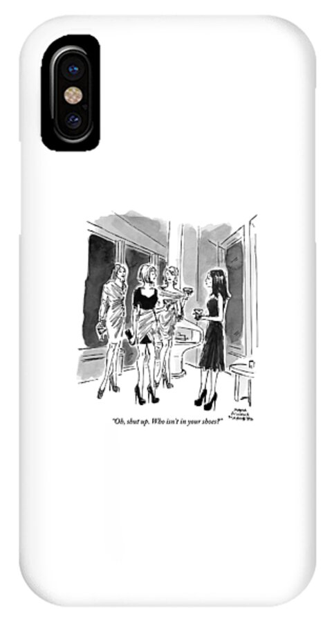 Four Women Hold Cocktails And Are Similarly iPhone X Case