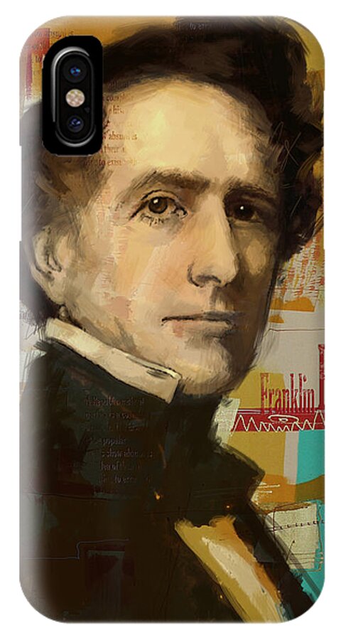 John Tyler iPhone X Case featuring the painting Franklin Pierce by Corporate Art Task Force