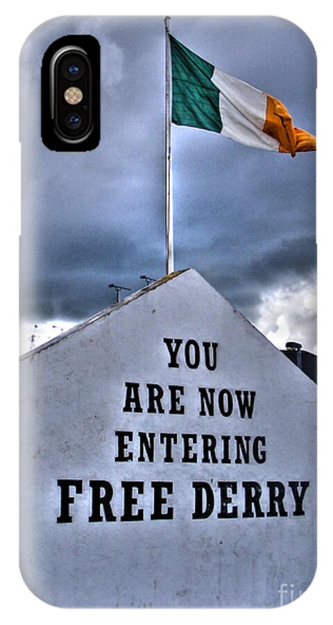 Ree Derry Corner iPhone X Case featuring the photograph Free Derry Wall by Nina Ficur Feenan