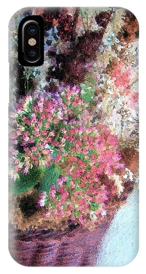 Flowers iPhone X Case featuring the painting From Her Secret Admirer by RC DeWinter