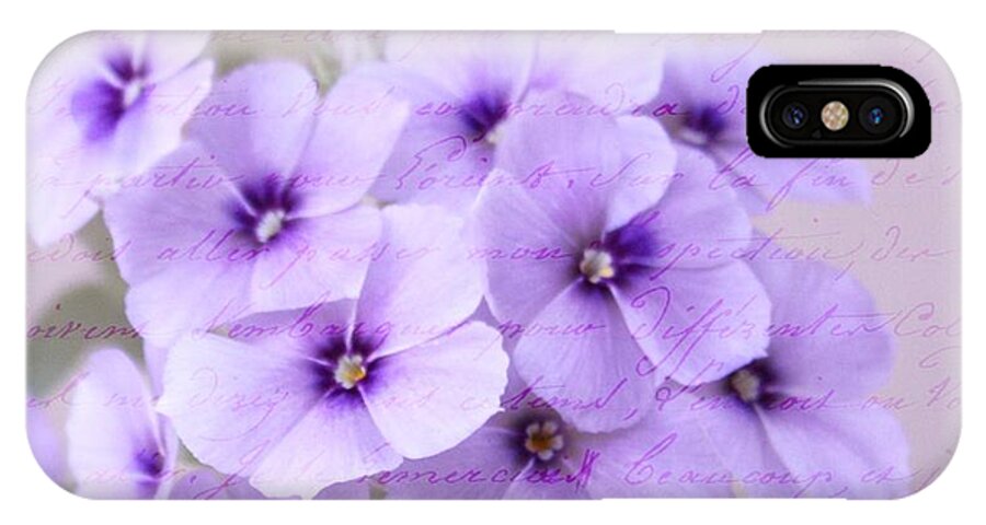 Purple Flowers iPhone X Case featuring the photograph From the Garden by Cathie Tyler
