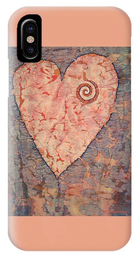 Heart iPhone X Case featuring the painting From The Heart by Lynda Hoffman-Snodgrass