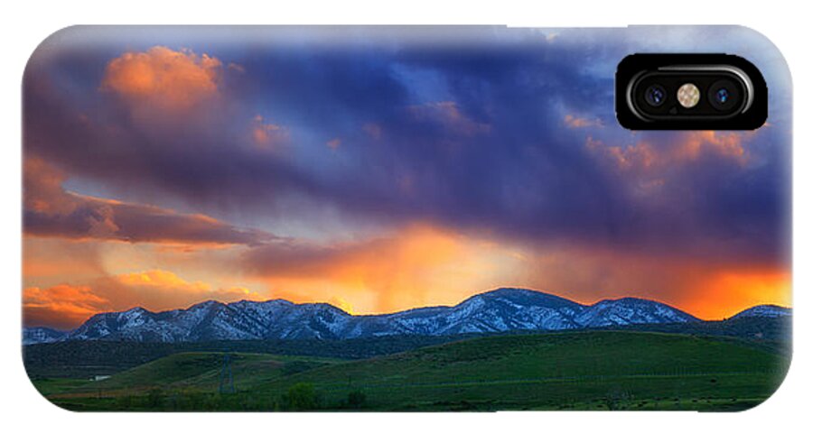 Colorado iPhone X Case featuring the photograph Front Range Light Show by Darren White