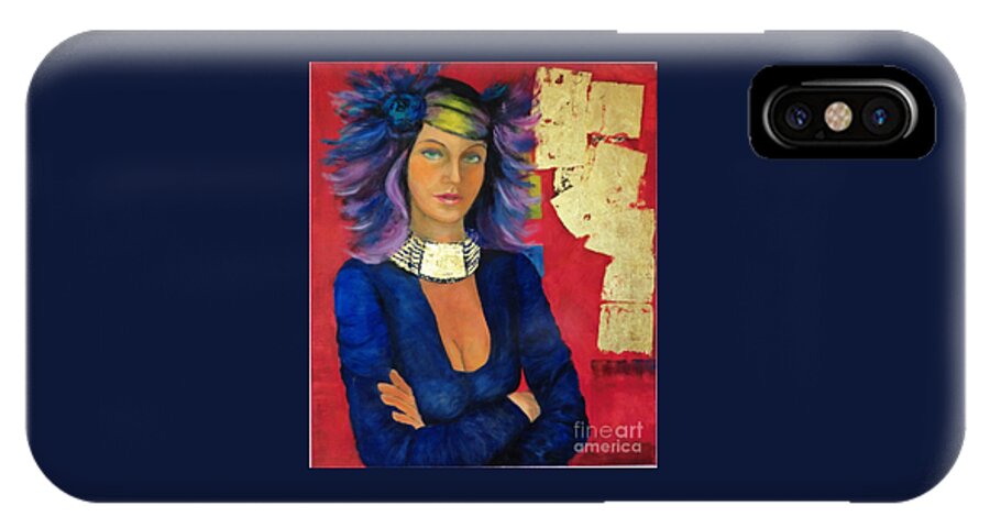 Game-of-chance iPhone X Case featuring the painting Game Of Chance by Dagmar Helbig