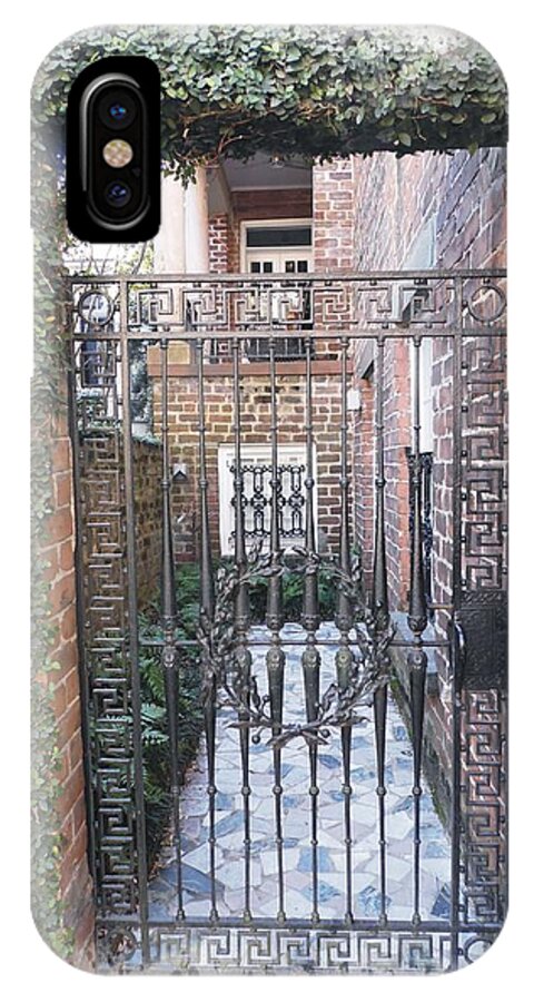 Courtyard iPhone X Case featuring the photograph Gated Courtyard by Joe Duket