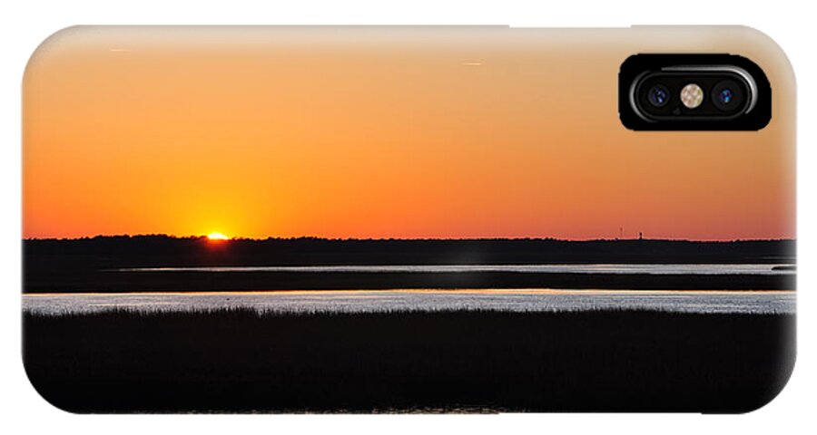Orange iPhone X Case featuring the photograph Georgia Sunset by Frank Madia