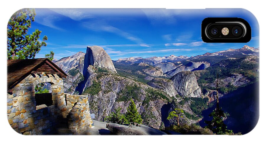 Blue Sky iPhone X Case featuring the photograph Glacier Point Yosemite National Park by Scott McGuire