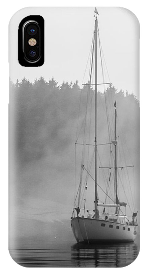 Boat iPhone X Case featuring the photograph Glass Lady in the Fog by Jennifer Kano