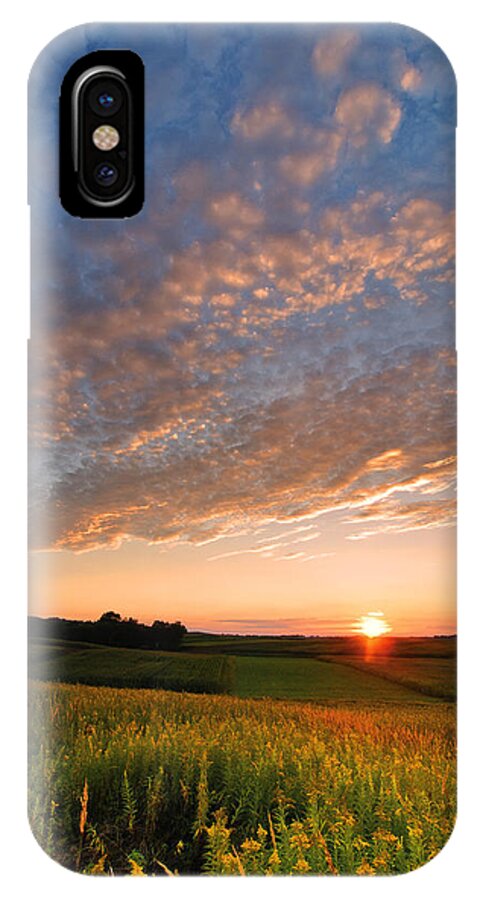 Landscape iPhone X Case featuring the photograph Golden fields by Davorin Mance
