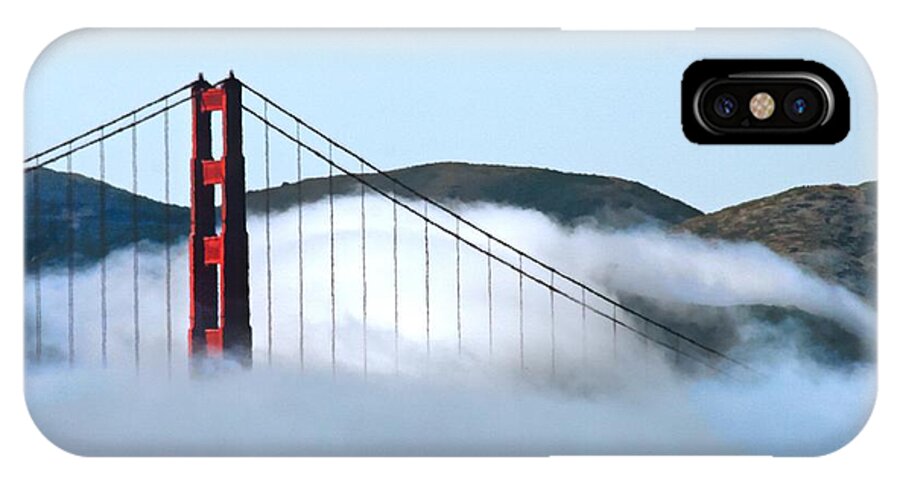 Clouds iPhone X Case featuring the photograph Golden Gate Bridge Clouds by Tap On Photo