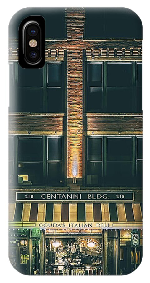 Architecture iPhone X Case featuring the photograph Goudas Italian Deli Color by Scott Norris