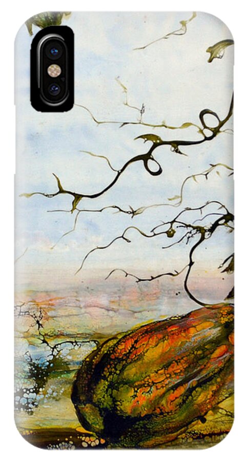 Encaustic iPhone X Case featuring the painting Gourds by Jennifer Creech