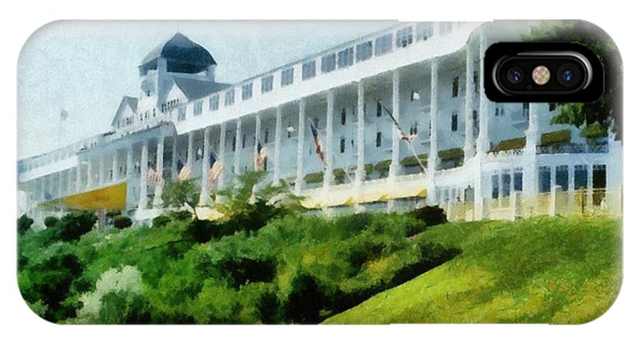 Hotel iPhone X Case featuring the photograph Grand Hotel Mackinac Island ll by Michelle Calkins